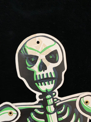 Vintage Halloween Jointed Skeleton Die Cut