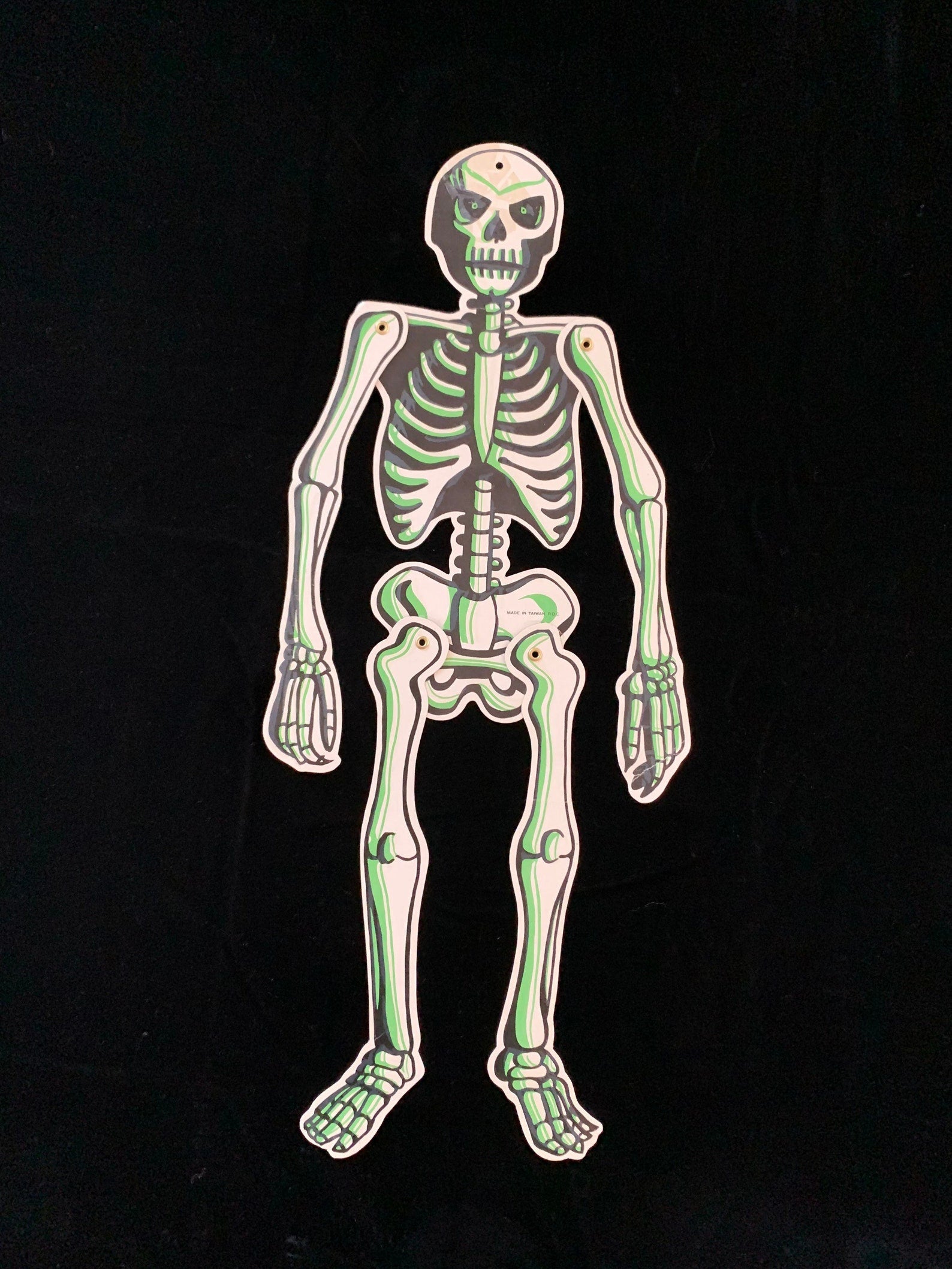 Vintage Halloween Jointed Skeleton Die Cut Dearly Departed Studios vintage-halloween-jointed-skeleton-die-cut-dearly-departed-studios