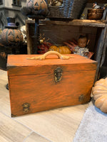 Vintage Toolbox Pumpkin Upcycle