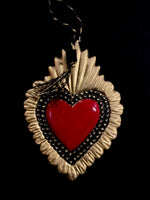 Flaming Heart Ornament - Large