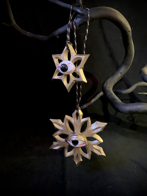 Golden Eye Snowflake Ornament - Large