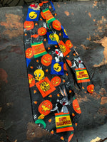 Vintage Looney Tunes Halloween Neck Tie - Candy Bags