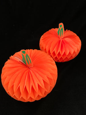 Beistle Honeycomb Pumpkins - set of 2