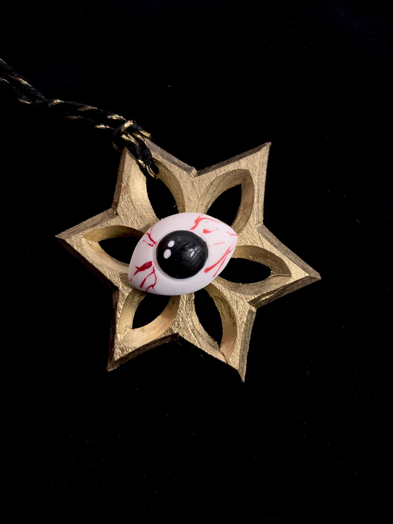 Golden Eye Snowflake Ornament - Small