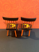 Miniature Halloween Dollhouse Table and 2 Chairs
