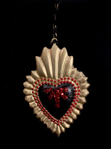 Flaming Heart Ornament - Medium