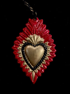 Flaming Heart Ornament - Medium